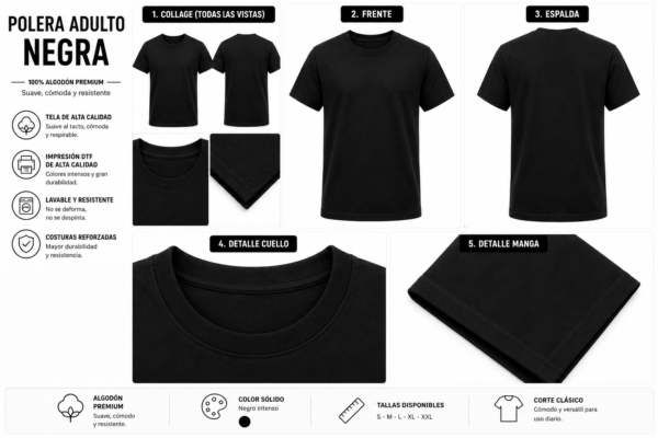 Polera Personalizada Premium Adulto